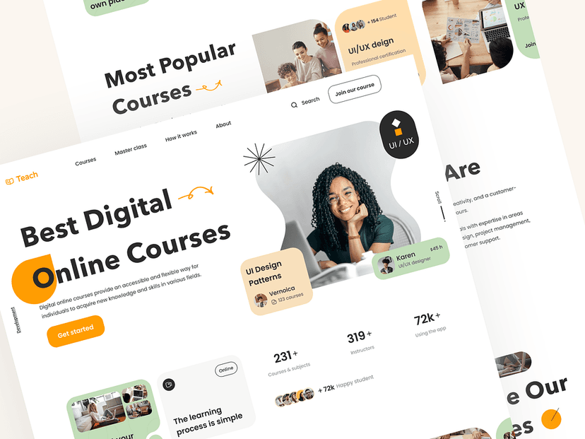 Educational platform project - Website development for teaching services