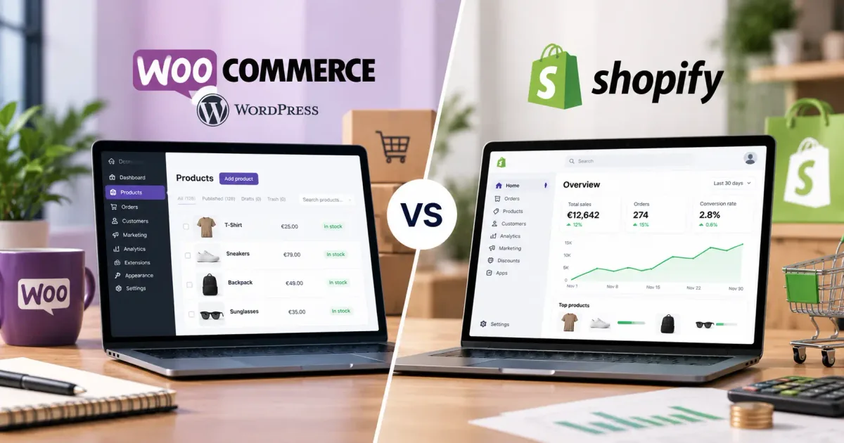 Comparaison des plateformes WooCommerce et Shopify pour une boutique en ligne